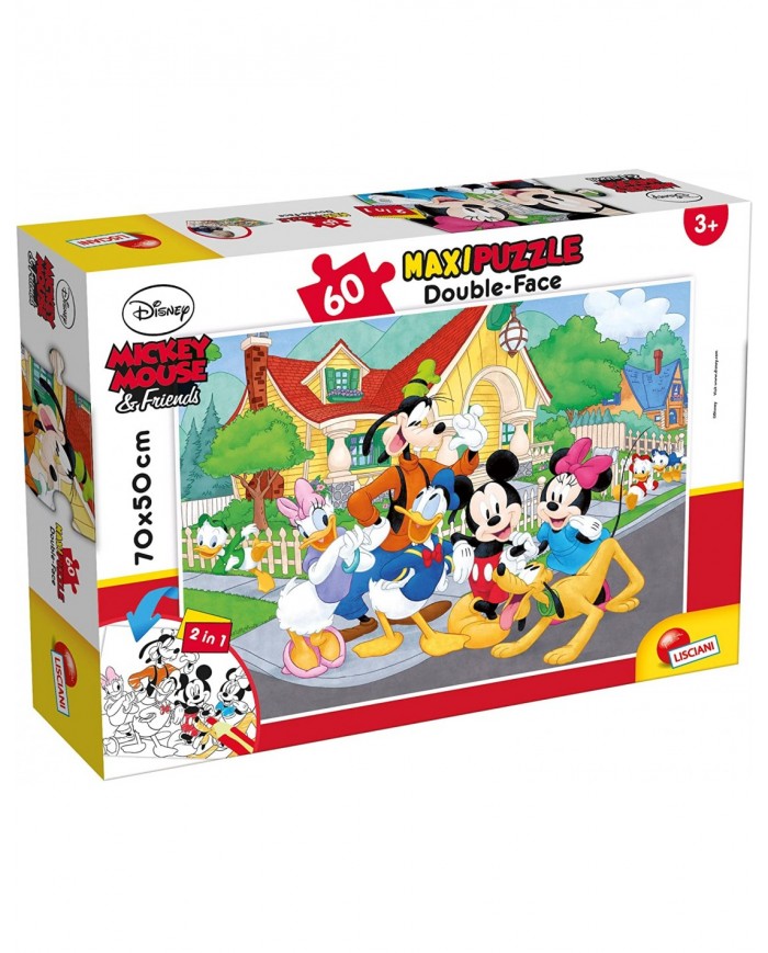 Puzzle Topolino con amici 2 in 1 - 60 maxi pezzi